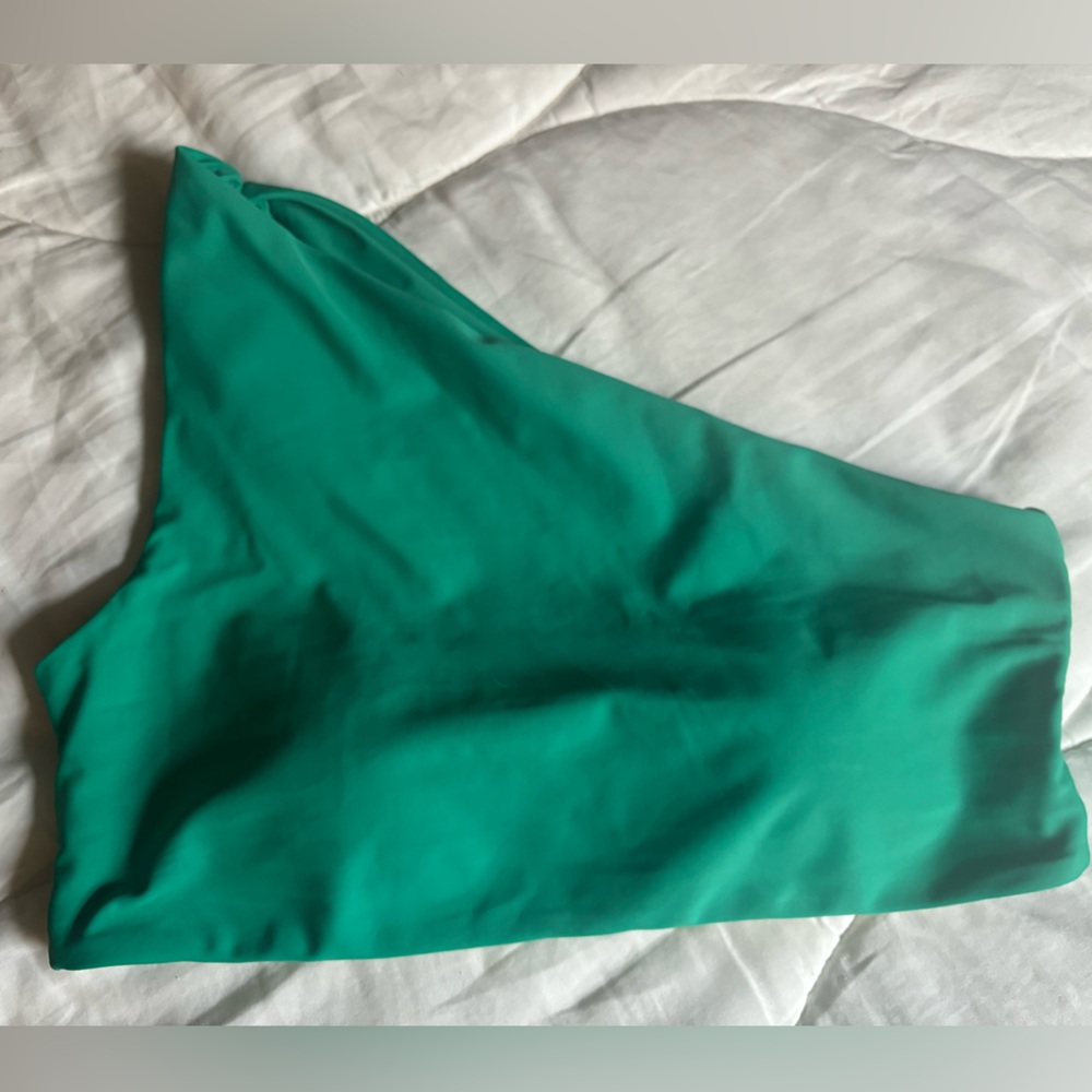 Summersalt ruched one shoulder top